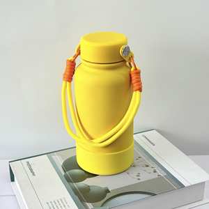 Food Grade 304 Stainless Steel <b>Water</b> <b>Bottle</b> Vacuum Insulated With Silicone Sleeve & Non-Slip Base Leakproof for <b>Gym</b> Outdoor OEM - Product Image 2