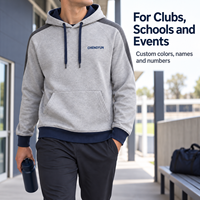 Hoodie Tim Klasik Kustom, Hoodie Tim, Sweatshirt Latihan Klub Olahraga, Pakaian Tim OEM