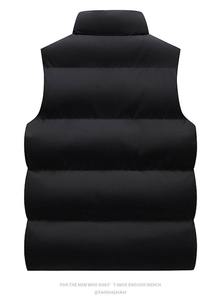 Veste <span class=keywords><strong>sans</strong></span> manches zippée imperméable à col montant pour homme, <span class=keywords><strong>grande</strong></span> <span class=keywords><strong>taille</strong></span>, coupe ajustée, mode, hiver, chaude et épaisse - Product Image 5