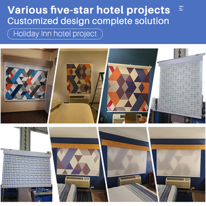 Kép ngày và đêm mất điện tự động rèm cuốn Đôi con lăn Shades cho văn phòng Kỳ nghỉ khách sạn màu đen - Product Image 6