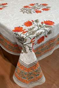 Latest New Design Handmade 100% Cotton <b>Tablecover</b> Floral Design Place Mat for Outdoor Use Wedding Party & Home for Outdoor Space - Product Image 3