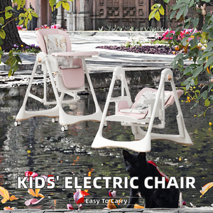 Silla de Comedor Eléctrica Multifuncional Portátil y Moderna para Niños, 6 Niveles de Ajuste del Respaldo, Función de Balanceo y Deslizamiento - Product Image 2