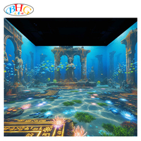 Expérience immersive personnalisable, projection interactive, mur vidéo interactif pour restaurant, salle à manger