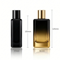 Fabricant de flacons de parfum en verre brun dégradé de qualité supérieure, 30 ml, 50 ml, 100 ml, flacon de parfum vintage avec boîte