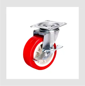 Manufacturer's 25/32/38/50/63/75mm PVC Swivel Caster Wheel With Brake Style For Shelves Or Furniture For Living Room