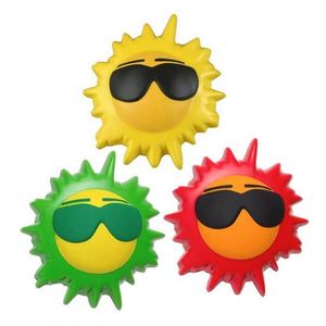 Pelota Antiestrés de PU Personalizada al por Mayor, Juguete Antiestrés con Diseño de Sol - Product Image 3