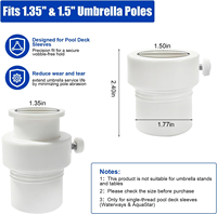 Adaptador de Bomba de Filtro para Piscina de Plástico Intex, Conector de Manguera Tipo B, Convierte 1.25 Pulgadas a 1.5 Pulgadas, Flexible, Compatible con Agua Salada