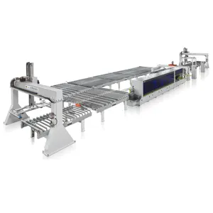 Linear production line for door and panel used with gantry loader stacker and conveyor other woodworking machinery