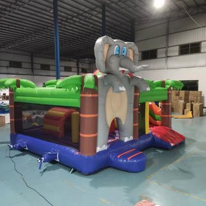 Sân chơi trẻ em màu hồng mở đầu đám cưới màu trắng <span class=keywords><strong>Inflatable</strong></span> nhảy lâu đài nhà bị trả lại thương mại trượt nước Combo - Product Image 2