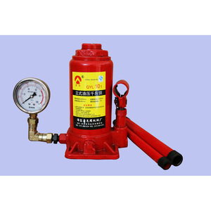 Cric hydraulique QYL 10T avec manomètre, 10 tonnes, vertical, pour usage en laboratoire - Product Image 1