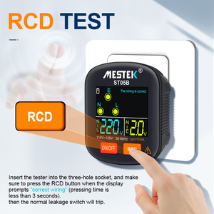 ST05B <strong>Socket</strong> Standard US Ground Tester US <strong>Plug</strong> Industrial Electric Wall <strong>Socket</strong> Cheap GFCI <strong>RCD</strong> Digital Black <strong>Socket</strong> - Product Image 3