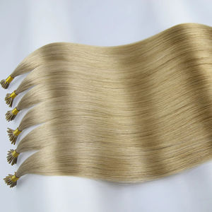 <span class=keywords><strong>Extension</strong></span> I-Tips per <span class=keywords><strong>Capelli</strong></span> Umani <span class=keywords><strong>Veri</strong></span> Vergini Remy a Doppia Trama con Cuticole, Qualità Russa - Product Image 5