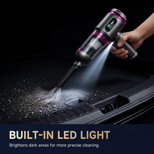เครื่องดูดฝุ่นในรถยนต์แบบมือถือ PX9 แรงดูด 20kPa พร้อมหน้าจอ LED ฟังก์ชั่นเป่าลมและสูบลม ขนาดเล็กไร้สาย - Product Image 3