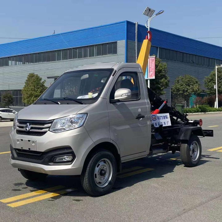 Dongfeng 3 cubic meters hydraulic lifter bin lifting waste collection garbage roll off dumpster hook lift waste truck