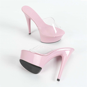 Zapatillas de Tacón Súper Alto Personalizadas para Mujer, con Punta Abierta, Color Azul, Diseño Casual, Elegantes y Encantadoras - Product Image 6