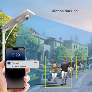 <b>Solar</b> Monitoring Street Light Outdoor Waterproof 4G WiFI High Brightness Human Sensing Courtyard Street Lamp With CCTV <b>Camera</b> - Product Image 2