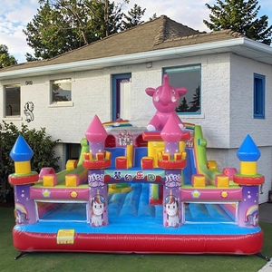 Phong cách mới ngoài trời Inflatable không khí Jumper lâu đài Inflatable Combo lâu đài trượt với mềm nhảy giường cho trẻ em vui chơi giải trí trong nhà - Product Image 1