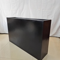 Maceta Metálica Moderna Minimalista Cuadrada para Exteriores con Recubrimiento en Polvo para Plantas de Jardín, Flores y Plantas Verdes