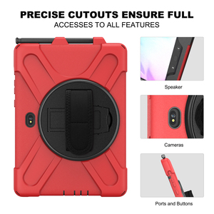 Funda giratoria para tableta a prueba de golpes de 360 grados para Samsung <span class=keywords><strong>Galaxy</strong></span> <span class=keywords><strong>Tab</strong></span> <span class=keywords><strong>Active</strong></span> <span class=keywords><strong>4</strong></span> Pro 10,1 con correa para el hombro - Product Image 4