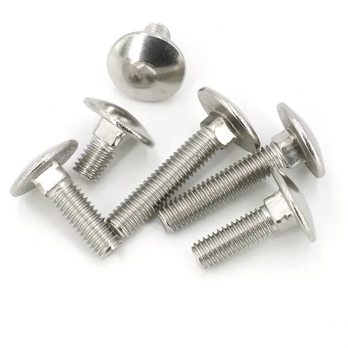 M12 x 30 8.8 grade American and british white zinc coach bolt round head ribbed neck carriage bolt