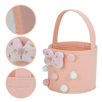 Panier à pain en feutre recyclé écologique avec nœud en peluche, vente en gros, logo personnalisé, directement de l'usine, panier de rangement pour cadeaux