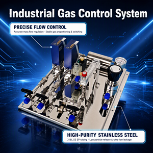 Module de distribution de contrôleur de débit massique semi-conducteur UHP MFC avec panneau de collecteur intégré et diaphragme VCR en acier inoxydable EP 316L - Product Image 3