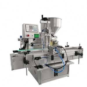 Machine de remplissage automatique à convoyeur pour boissons, miel, bière, crème, alcool, lait, cosmétiques, bain de bouche et liquides - Product Image 2