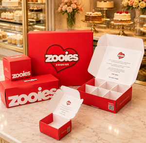 Boîte d'expédition <span class=keywords><strong>en</strong></span> carton ondulé personnalisée pour la <span class=keywords><strong>livraison</strong></span> de nourriture, sushis, biscuits, pâtisseries, gâteaux, avec séparateurs, emballage <span class=keywords><strong>en</strong></span> matériaux recyclés - Product Image 2