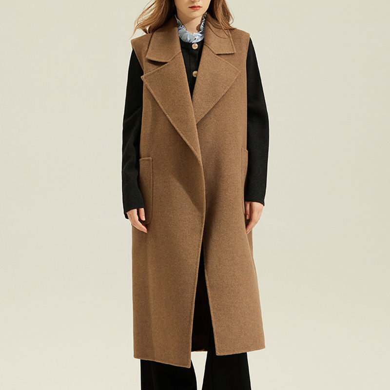 Sleeveless Coat Long Women's Vest Winter Warm Style