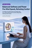 Ventilateur de circulation de bureau rechargeable par USB, silencieux, portable, avec batterie intégrée pour le bureau, le dortoir et l'extérieur