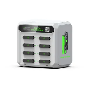 6000mAh nueva tendencia productos innovación compartir 8 ranuras compartir powerbank estación carga máquina expendedora comercial al aire libre