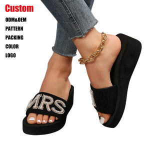 Sandales <span class=keywords><strong>pour</strong></span> femmes à bout ouvert, tendance, décontractées, respirantes, à motif floral, légères, antidérapantes, avec tige en PU et <span class=keywords><strong>semelle</strong></span> en caoutchouc, <span class=keywords><strong>pour</strong></span> la plage et les vacances, vente en gros - Product Image 1