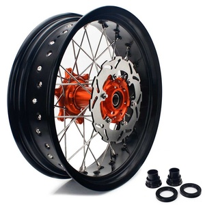MX ล้อหน้าและล้อหลัง supermoto 17นิ้วล้อมอทาร์ดชุดพูดสำหรับ KTM (กว้าง1.6 "2.15" 3.5 "5.0") - Product Image 3