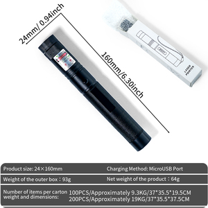 <span class=keywords><strong>Puntero</strong></span> láser rojo portátil con suministro de energía USB | Herramienta móvil de 650nm con control remoto - Product Image 5