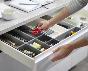 Portable <strong>PP</strong> Foldable Tableware <strong>Storage</strong> Box New Style Cabinet Partition Arrangement <strong>Drawer</strong> for Organizing Clothing Items - Product Image 4