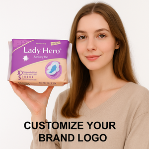 Servilletas sanitarias de alta calidad para mujeres Almohadilla desechable Material de PE orgánico alado Muestras gratis de superabsorción - Product Image 5