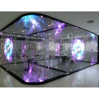 Écrans LED P6.25 pour publicité intérieure, taille personnalisée, affichage LED holographique 3D ultra-transparent pour vitrines de magasins et expositions