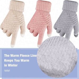 Women Men Warm Winter <b>Gloves</b> Stretch Classical <b>Knit</b> Mittens Viscose/Polyester Full Finger Customized Colors Striped Outdoor - Product Image 2