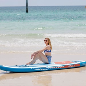 Tabla de paddle surf inflable de 10'6 x 32 x 6 pulgadas de PVC para deportes acuáticos en la playa - Product Image 1