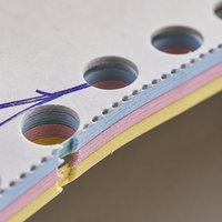 Formulari Commerciali A4 Perforati a Tre Voci per Facile Separazione, Carta NCR Resistente per Immagini, 100% Polpa di Legno Vergine, Carta Patinata