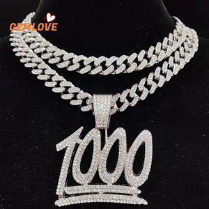 จี้เพชร GEMLOVE ดิจิตอล สร้อยคอทอง 18K ชุดเครื่องประดับฮิปฮอป แฟชั่นผู้ชาย สินค้าสั่งทำพิเศษ - Product Image 4