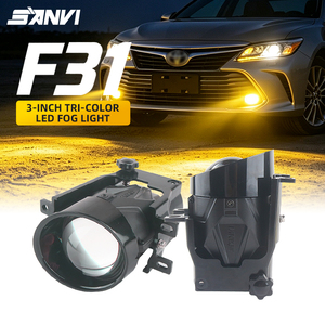 ไฟตัดหมอก SANVI F31 Tri-Color Bi-LED ขนาด 3 นิ้ว 5500K แสงต่ำ 4300K แสงขาวอุ่น สำหรับรถออฟโรด - Product Image 1