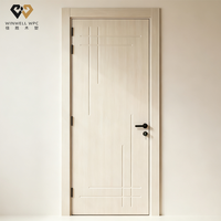 Porte intérieure moderne en WPC creux, finition sous vide, sans formaldéhyde, surface lisse, longue durée de vie, panneau imperméable