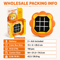 Jeu électronique 3 en 1 Tic Tac Toe en forme de lion, jeu de puzzle de mémoire portable, jeu de société interactif pour enfants, entraînement cérébral