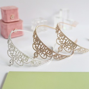 Accessoires de mode pour la tête : Couronne de mariée, <span class=keywords><strong>serre</strong></span>-tête princesse en cristal, style rétro romantique - Product Image 2