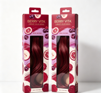 Boîtes d'emballage personnalisées de haute qualité pour extensions de cheveux à clipser, avec fenêtre et trou d'aération pour boîtes en carton