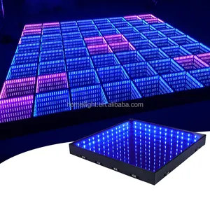 Высококачественные панели для танцевальной плитки RGB портативные стеклянные светильники для дискотек и ночных клубов DMX RGB Цветные 3d бесконечное зеркало СВЕТОДИОДНЫЙ танцпол