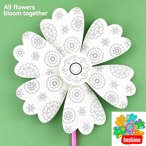 Kit de moulinets <span class=keywords><strong>à</strong></span> <span class=keywords><strong>vent</strong></span> vierges <span class=keywords><strong>à</strong></span> colorier soi-même, fournitures d'art et d'artisanat pour enfants pour fêtes, décoration de jardin et activités scolaires - Product Image 6