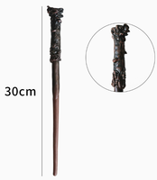Accessoires de cosplay d'Halloween : Baguette magique fantaisie en plastique, accessoires Harry Potter pour fêtes d'anniversaire (5-7 ans), lunettes d'Halloween pour fêtes