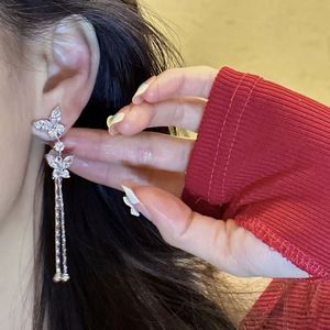 Exaggerated Long Zircon Tassel <b>Earrings</b> Light Luxury High-end Exquisite Fashionable Personality <b>Earring</b> - Product Image 4